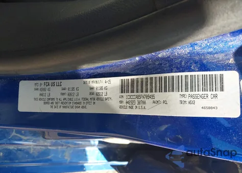 2015 Chrysler 200 Limited from USA, damaged, VIN 1C3CCCAB5FN709495